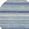 Homeroots 5 ft. Round Navy Blue Ornate Stripes Area Rug 385599 - alternate 4